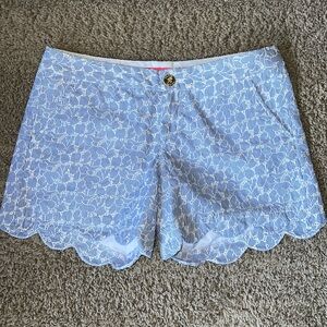 Lilly Pulitzer Embroidered Scallop Edge Shorts